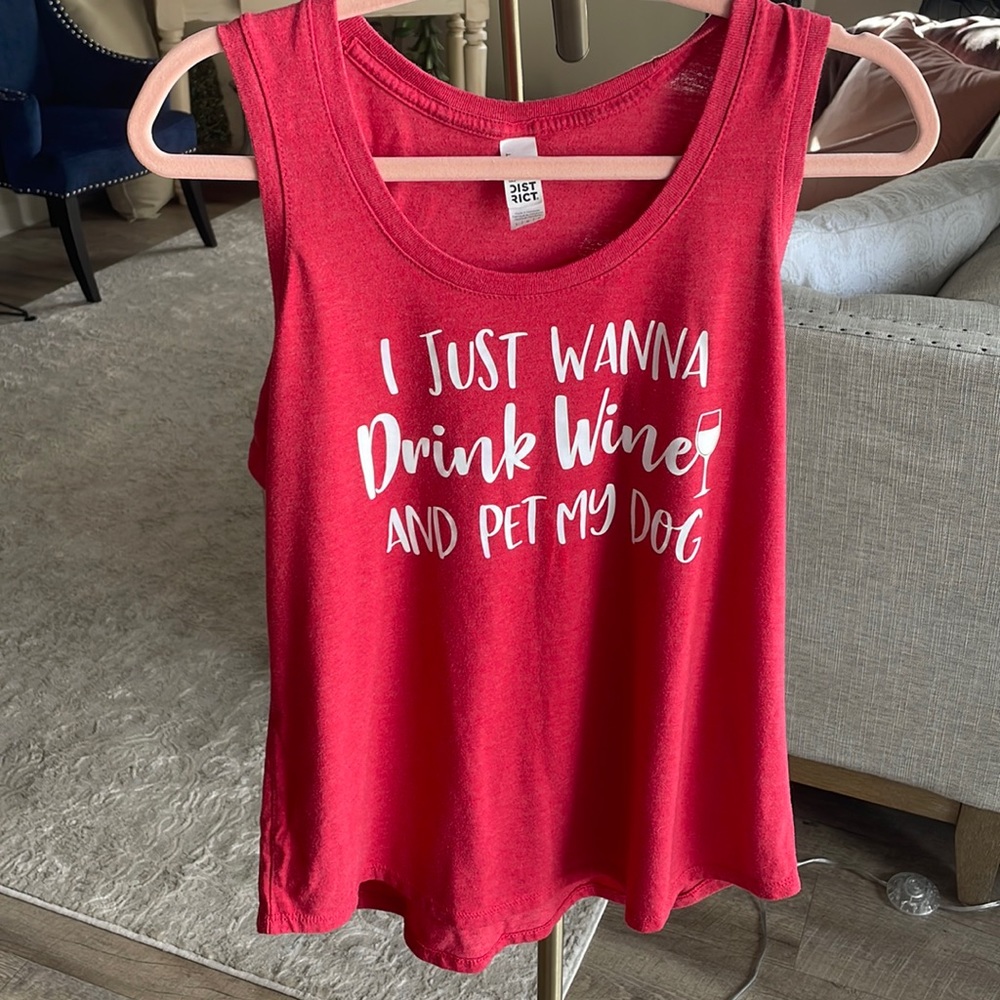 I Just Wanna Drink Wine 🍷 and Pet My Dog T-shirt